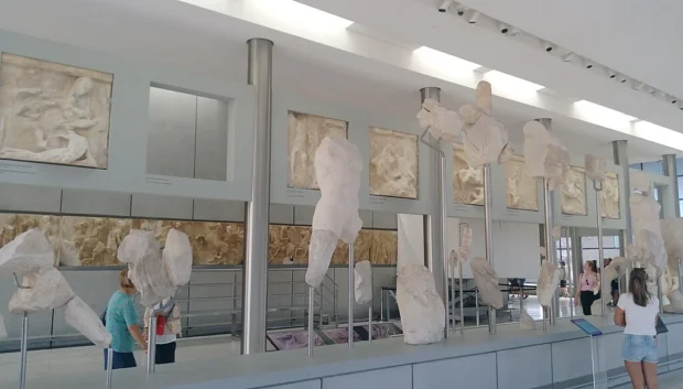 Athens, Greece, Acropolis Museum Statues Acropolis Museum. pediments, frieze & statues
