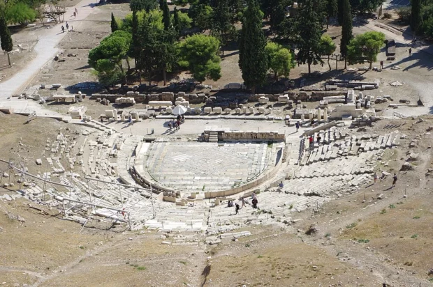 Athens, Greece, Acropolis Theater Athen Theatre of Dionysus BW 2017-10-09 14-29-49