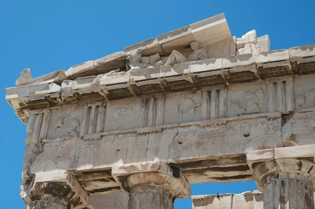 Athens, Greece, Parthenon Pediment Eastern side of the Parthenon,detail of the Pediment, 225011
