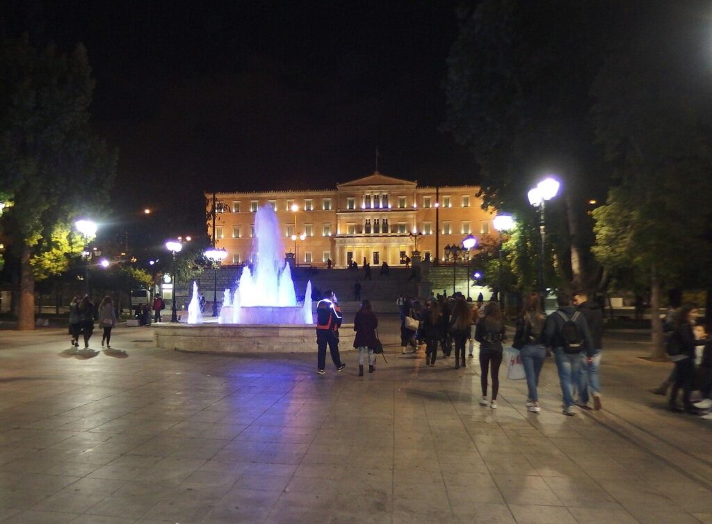 Athens, Syntagma by night