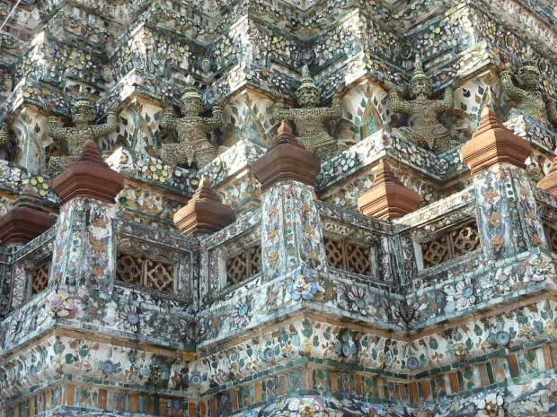 Bangkok, Thailand, Wat Arun Porcelain 020 Yakkhas and Decoration Work (9171347967)