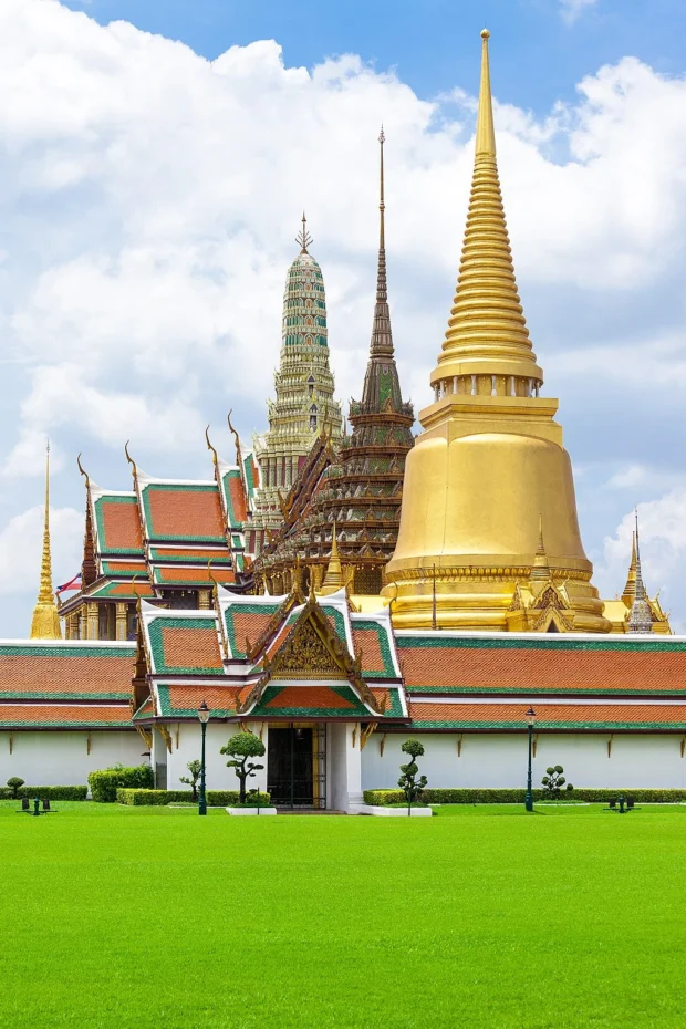 Bangkok, Thailand, Wat Phra Kaew The Three Chedis, Wat Phra Kaew