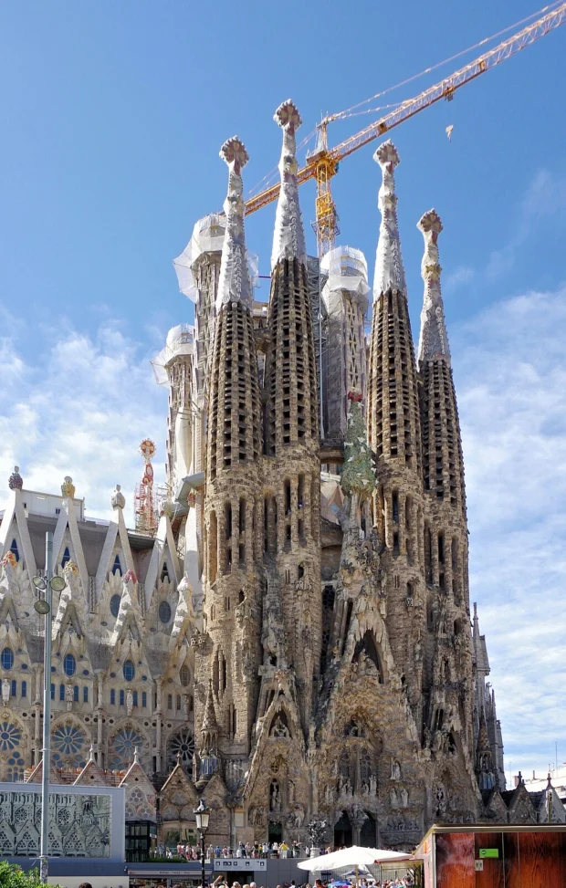 Barcelona, Spain, Sagrada Familia Nativity Facade Barcelona BW Sagrada Familia 2019-10-07 12-54-53 re