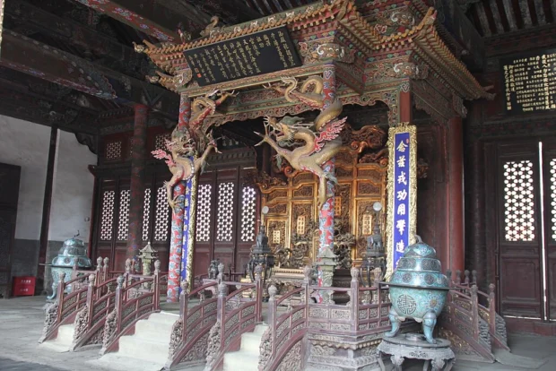 2014 Manchu Forbidden City- Chongzheng Hall Dragon Throne 09