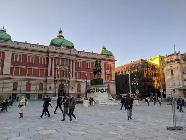 Belgrade, Serbia, Republic Square National Museum of Serbia at the Republic Square, Belgrade 2022
