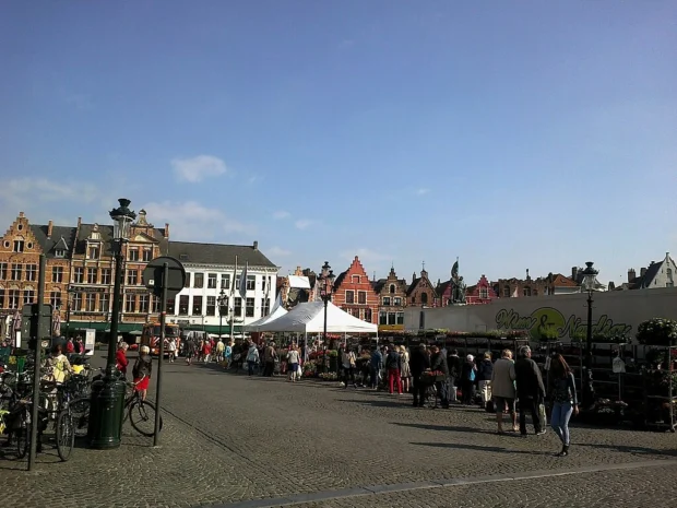 Bruges, Belgium, Bruges Market Square Belgique Bruges Grand-Place Markt - panoramio