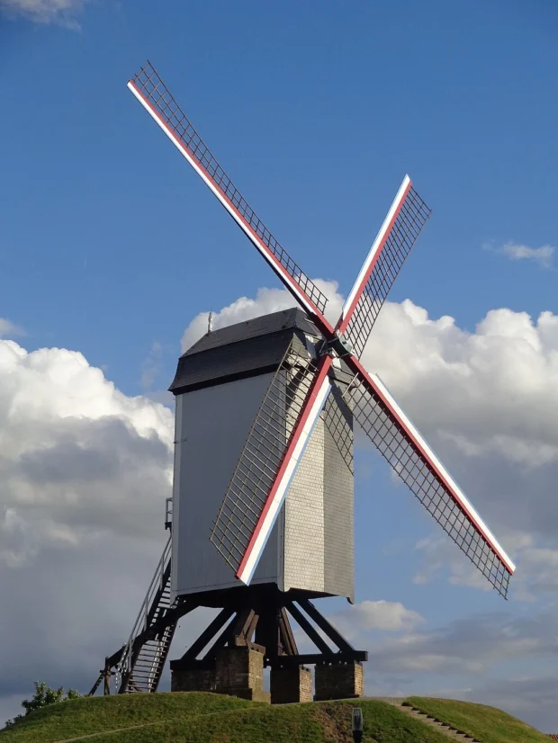 Bruges, Belgium, Bruges Windmills Bonne Chiere, Bruges