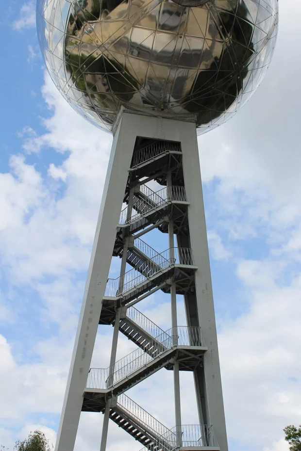Brussels, Belgium, Atomium Escalator Atomium Exterior Staircase