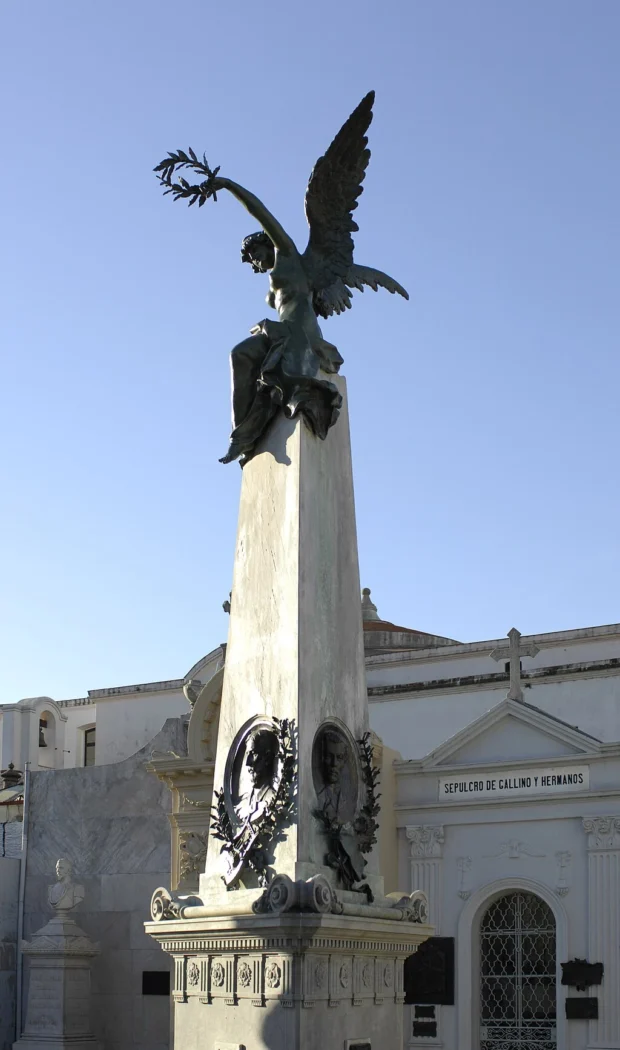 Buenos Aires, Argentina, Angel Statues Recoleta Recoleta Cemetery - Statue-Cross 13
