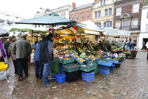 Cambridge, United Kingdom, Cambridge Market Square Cambridge Market Square Market Hill Cambridge England Britain UK United Kingdom United Kingdom of Great Britain and Northern Ireland (41158382152)