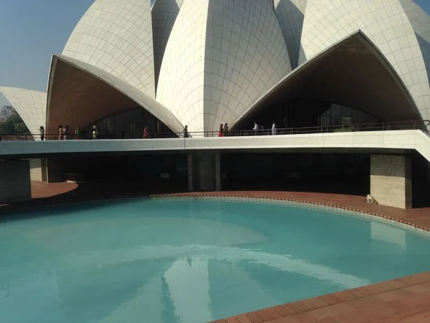 Delhi, India, Lotus Temple Petals Detail A Closeup of The Lotus Temple