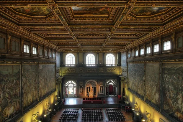 Florence, Italy, Salone Dei Cinquecento Palazzo Vecchio - grand hall