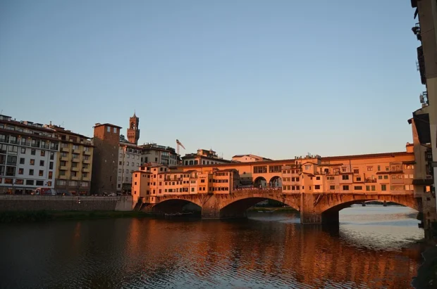 Florence, Italy, Ponte Vecchio Sunset Ponte Vecchio During Sunset