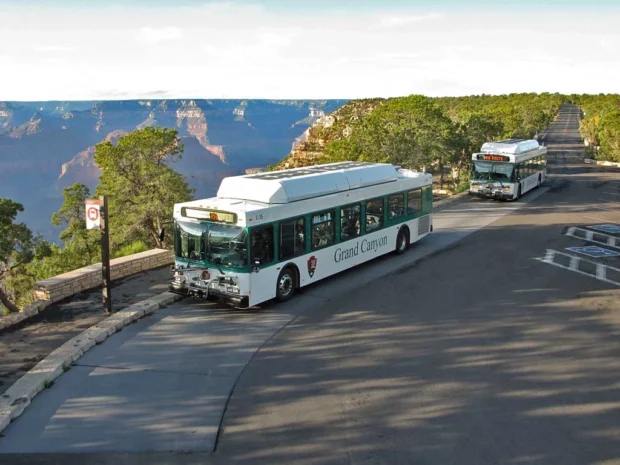 Grand Canyon, United States, Hermit Rest Road Grand Canyon National Park Shuttle Buses at Hermits Rest 5770 (4923635073)