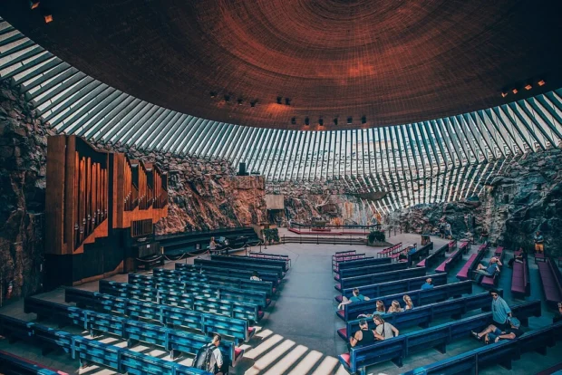 Interior of Temppeliaukio Church 2019