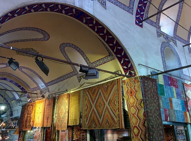 Istanbul, Turkey, Grand Bazaar Carpets Carpets Merchant At The Grand Bazaar