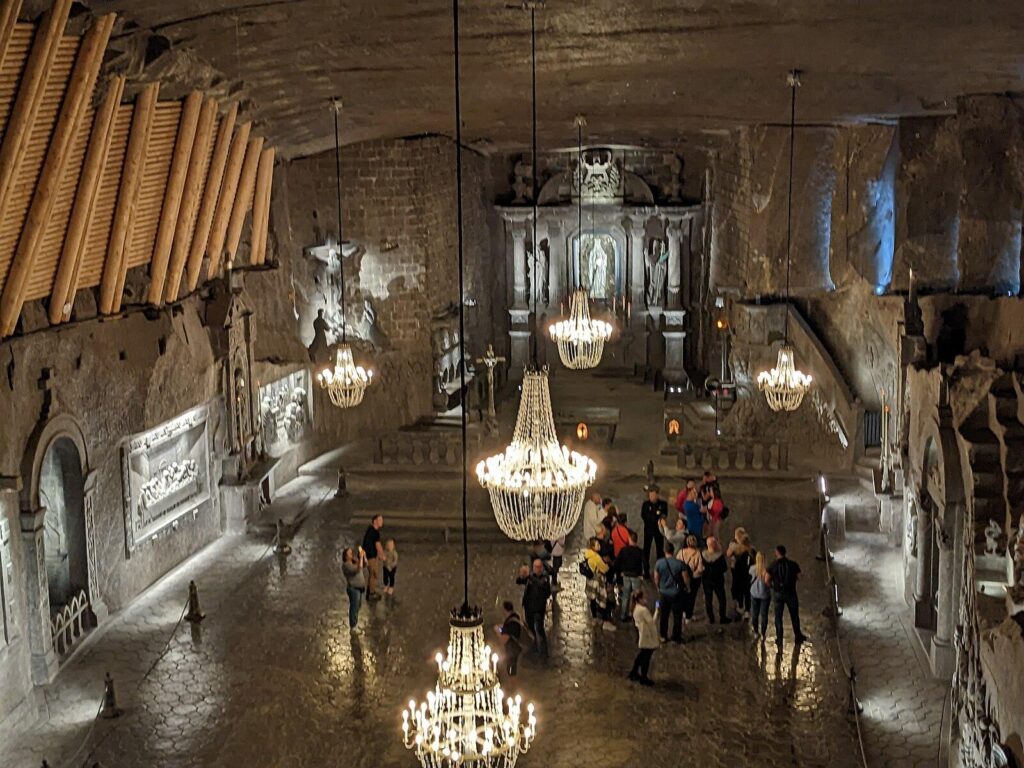 Church deep in the Wieliczka salt mine, Poland