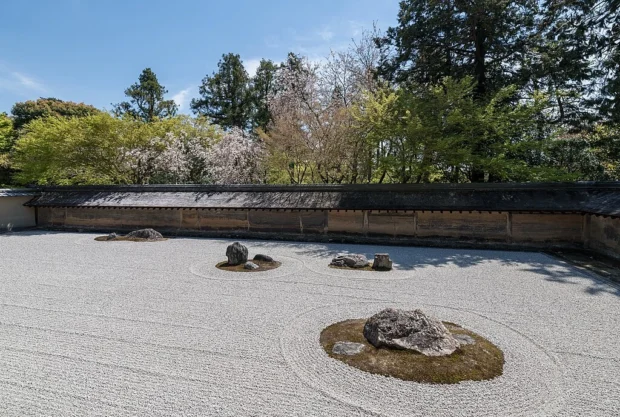 Kyoto, Japan, Ryoan-ji Kare-sansui zen garden, Ryōan-ji, Kyoto 20190416 1