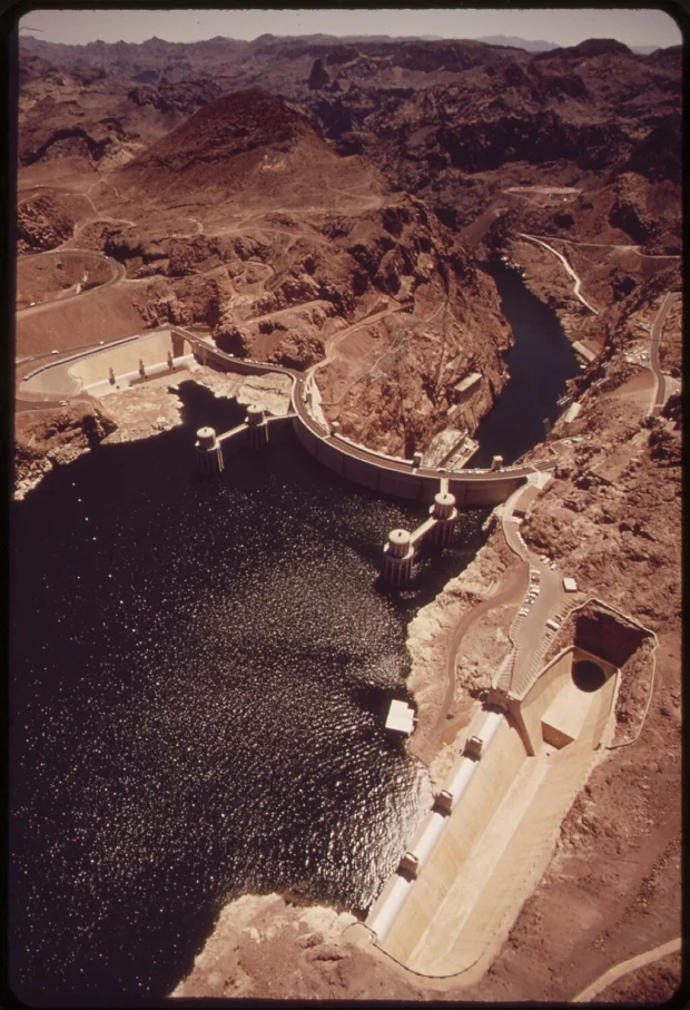 HOOVER DAM ON THE COLORADO RIVER