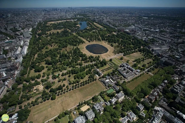 London, United Kingdom, Hyde Park Hyde Park London from the air