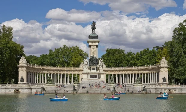 Madrid, Spain, Retiro Park Monumento a Alfonso XII de España en los Jardines del Retiro - 04