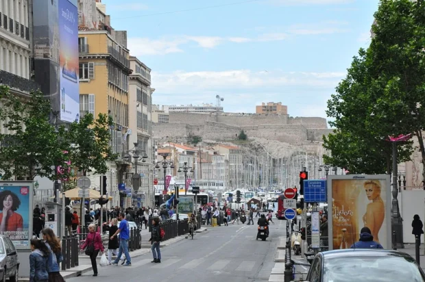 Marseille, France, La Canebière Marseille (France), Canebière and Fort Saint-Nicolas