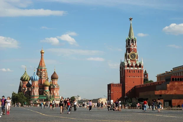Walking Through Time at Red Square in Moscow