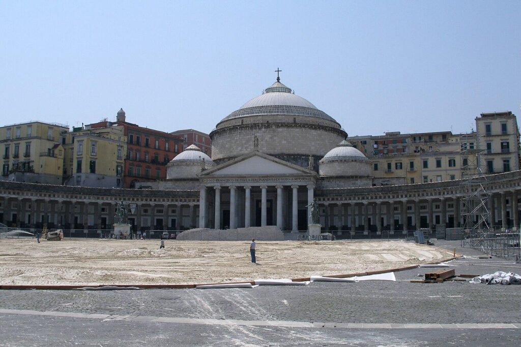 Naples, Italy, Piazza del Plebiscito, The church of San Francesco di Paola