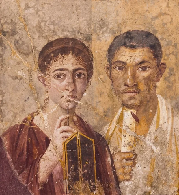Naples, Italy, Pompeii Frescoes Portrait of Terentius Neo and wife title QS:P1476,en:"Portrait of Terentius Neo and wife "label QS:Len,"Portrait of Terentius Neo and wife "label QS:Les,"Retrato de Paquio Próculo"label QS:Lfr,"Portrait de Paquius Proculus"label QS:Lzh-hant,"特倫提烏斯·尼奧肖像畫"label QS:Lhr,"Portret Terencija Neona"label QS:Lmk,"Портрет на Теренциј Нео"label QS:Lzh,"特倫提烏斯·尼奧肖像畫"label QS:Lnl,"Portrait of Paquius Proculo"label QS:Lde,"Porträt des Terentius Neo und seiner Frau"label QS:Lpt,"Retrato de Paquio Proculo"label QS:Lel,"Πορτρέτο του Πακούιου Πρόκουλου"label QS:Lca,"Retat de Paquius Proculus i la seva esposa"label QS:Lit,"Ritratto di Terentius Neo e sua moglie"