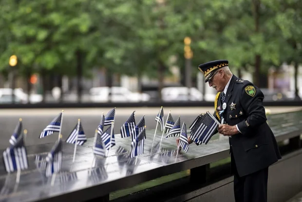 New York, United States, 9/11 Memorial 22nd September 11th Anniversary Remembrance Ceremony at Ground Zero in New York City on 11 September 2023 09