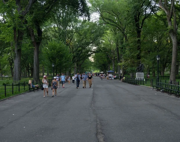 New York, United States, Central Park The Mall Central Park Mall and Literary Walk 1