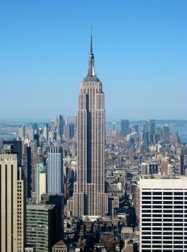 New York, United States, Empire State Building Art Deco Empire State Building from the Top of the Rock