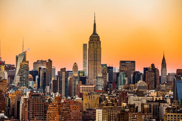 New York, United States, Empire State Building Empire State Building during sunset