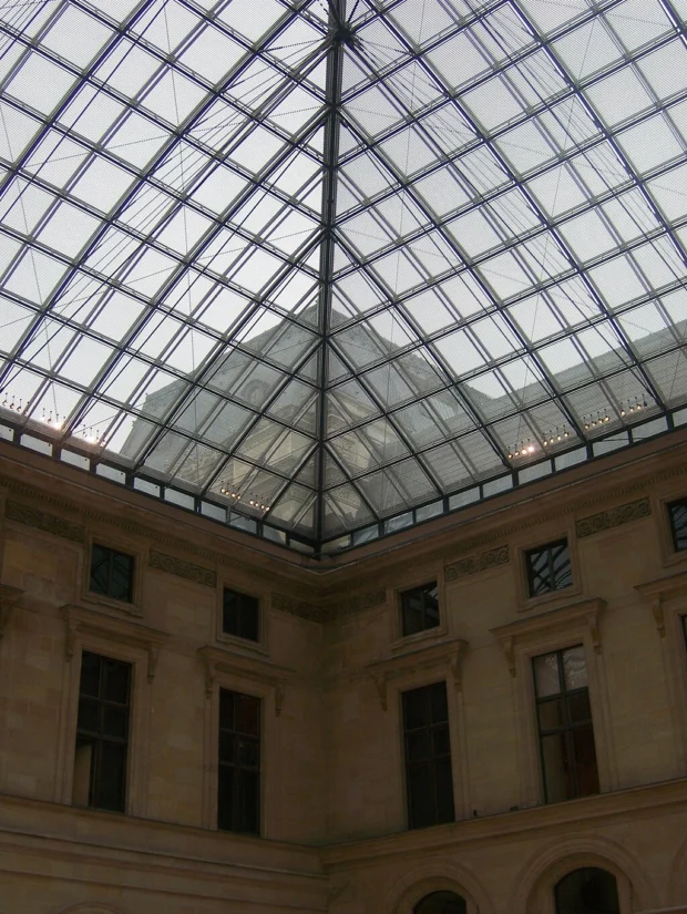 Paris, France, Louvre Glass Roof Cour Puget glass roof