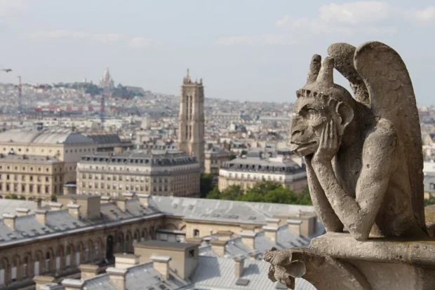 Paris, France, Notre Dame Gargoyle Chimera of Notre-Dame de Paris