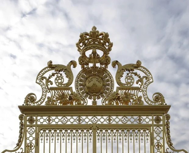 Paris, France, Versailles Gate CoA Louis XIV Golden Gate Versailles