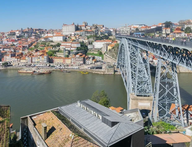 Porto, Portugal, Dom Luís I Bridge Dom Luis I bridge from Jardim do Morro (1)