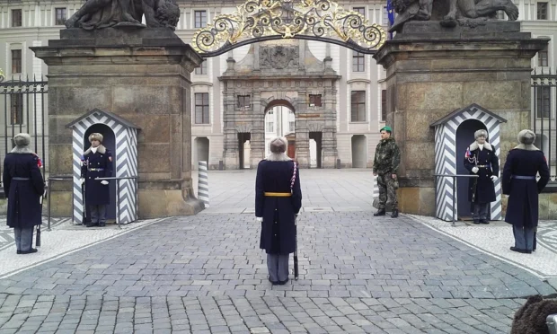 Changing of the guards in Prague Castle