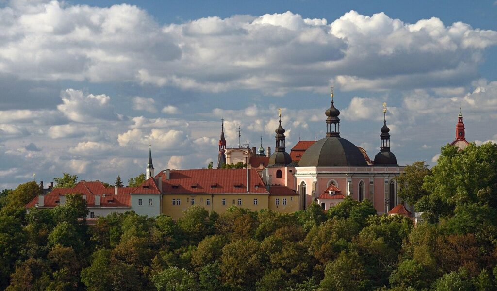 The Church of Virgin Mary and St. Charles the Great at Karlove. Prague, Czech Republic