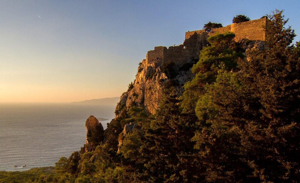 Monolithos castle in the golden hour, Rhodes, Greece