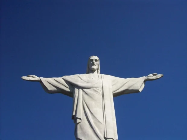 Rio de Janeiro, Brazil, Christ The Redeemer Close Up Cristo Redentor - Close