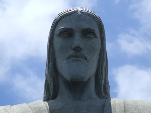 Rio de Janeiro, Brazil, Christ The Redeemer Face Detail, Christ the Redeemer statue