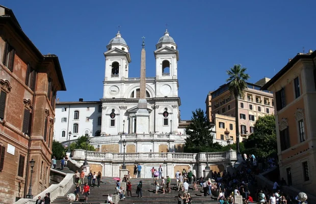 Rome, Italy, Scalinata Di Trinità Dei Monti 0 L'église de la Trinità dei Monti à Rome 2