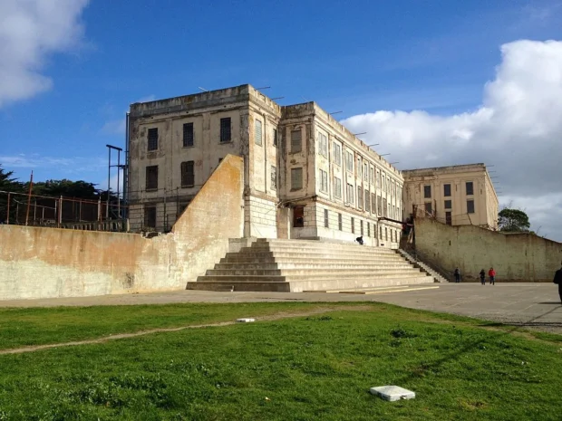 San Francisco, United States, Alcatraz Recreation Yard Alcatraz from the Yard