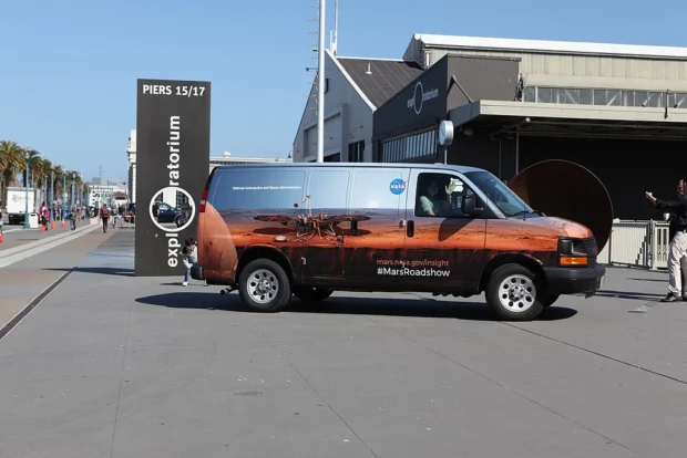 San Francisco, United States, Exploratorium Mars InSight Roadshow van
