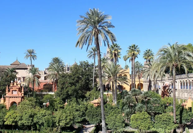 Seville, Spain, Alcazar Seville Gardens JardinLasDamas Alcazar Seville