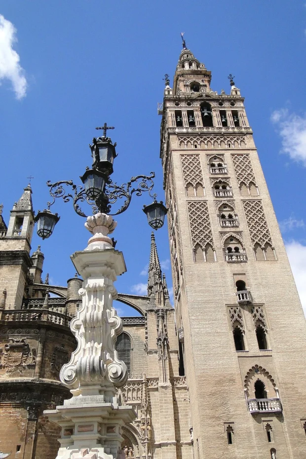 Seville, Spain, Giralda Tower Cathedral with Giralda Tower - Seville - Spain
