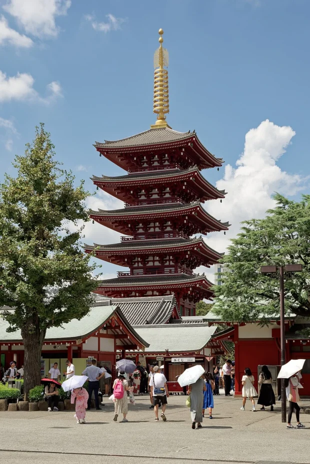 Tokyo, Japan, Sensoji Five Storied Pagoda Five-storied Pagoda, Sensoji, Tokyo, 20240824 1103 5616