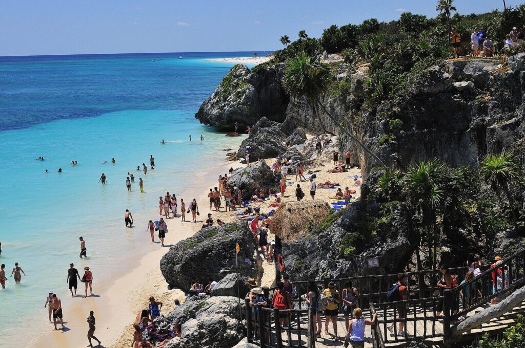 Beach at Tulum Mexico