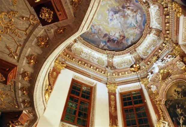 Vienna, Austria, Belvedere Palace Ceiling Fresco Upper Belvedere, chapel 01
